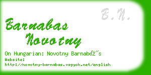 barnabas novotny business card